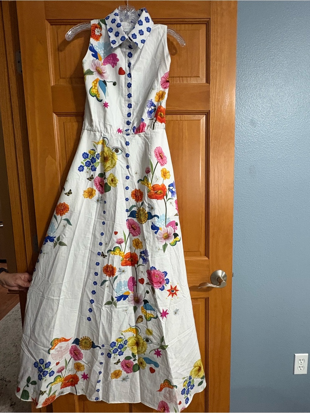 Borgo De Nor Paloma Cotton Maxi Dress EU8 - Picture 7 of 11